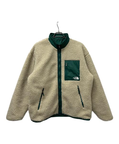 THE NORTH FACE（ザ ノース フェイス）THE NORTH FACE (ザ ノース フェイス) リバーシブルエクストリームパイルフリースジャケット ベージュ×グリーン サイズ:ＸＬの古着・服飾アイテム