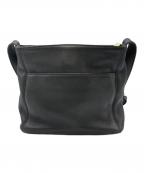 COACHコーチ）の古着「レザーショルダーバッグ」｜ネイビー