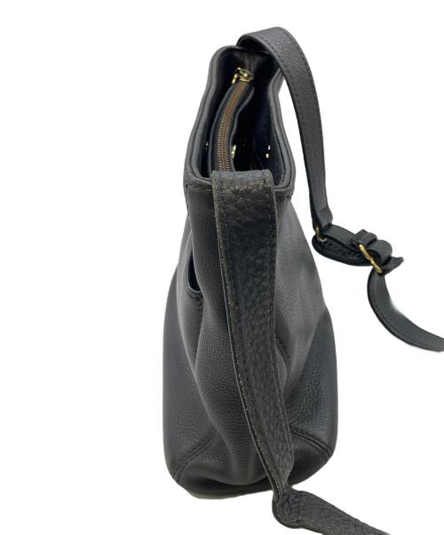 COACH（コーチ）COACH (コーチ) レザーショルダーバッグ ネイビーの古着・服飾アイテム