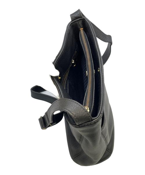 COACH（コーチ）COACH (コーチ) レザーショルダーバッグ ネイビーの古着・服飾アイテム