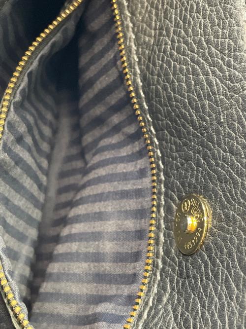 COACH（コーチ）COACH (コーチ) レザーショルダーバッグ ネイビーの古着・服飾アイテム