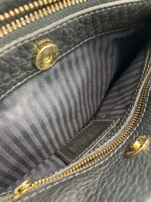 COACH（コーチ）COACH (コーチ) レザーショルダーバッグ ネイビーの古着・服飾アイテム