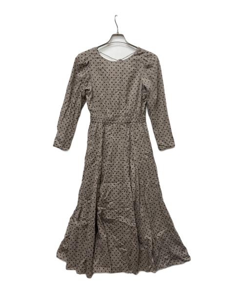 ne quittez pas（ヌキテパ）ne quittez pas (ヌキテパ) 長袖ワンピース ブラウン サイズ:FREEの古着・服飾アイテム