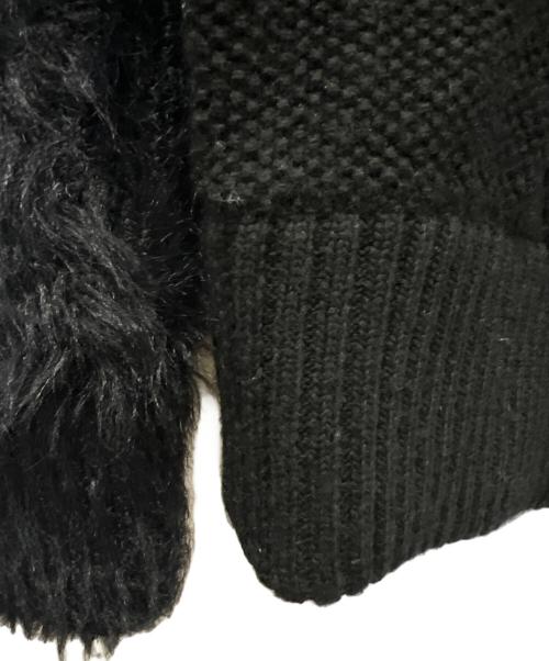 MAISON SPECIAL（メゾンスペシャル）MAISON SPECIAL (メゾンスペシャル) Cable Shaggy Mix Prime-Over Crew Neck Knit Pullover ネイビー サイズ:１の古着・服飾アイテム