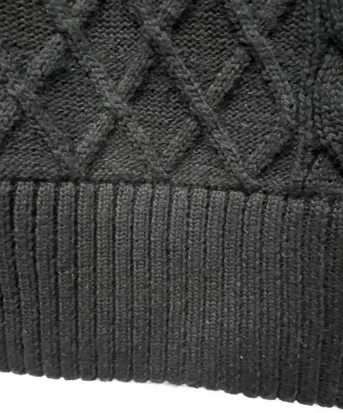 MAISON SPECIAL（メゾンスペシャル）MAISON SPECIAL (メゾンスペシャル) Cable Shaggy Mix Prime-Over Crew Neck Knit Pullover ネイビー サイズ:１の古着・服飾アイテム