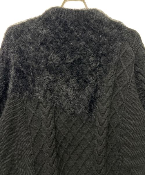 MAISON SPECIAL（メゾンスペシャル）MAISON SPECIAL (メゾンスペシャル) Cable Shaggy Mix Prime-Over Crew Neck Knit Pullover ネイビー サイズ:１の古着・服飾アイテム