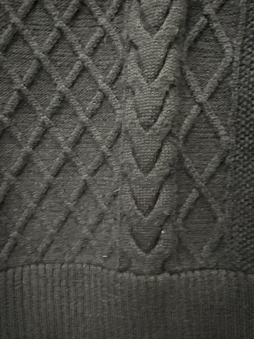 MAISON SPECIAL（メゾンスペシャル）MAISON SPECIAL (メゾンスペシャル) Cable Shaggy Mix Prime-Over Crew Neck Knit Pullover ネイビー サイズ:１の古着・服飾アイテム