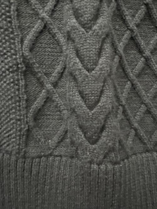 MAISON SPECIAL（メゾンスペシャル）MAISON SPECIAL (メゾンスペシャル) Cable Shaggy Mix Prime-Over Crew Neck Knit Pullover ネイビー サイズ:１の古着・服飾アイテム