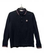 MONCLERモンクレール）の古着「長袖ポロシャツ」｜ブラック