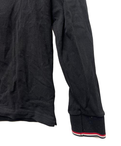 MONCLER（モンクレール）MONCLER (モンクレール) 長袖ポロシャツ ブラック サイズ:Ｌの古着・服飾アイテム