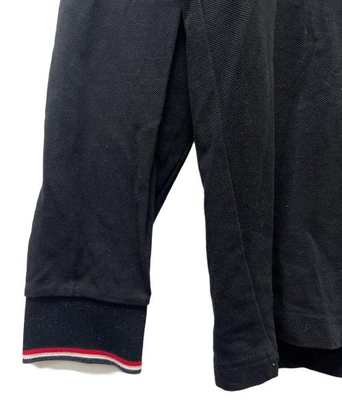 MONCLER（モンクレール）MONCLER (モンクレール) 長袖ポロシャツ ブラック サイズ:Ｌの古着・服飾アイテム