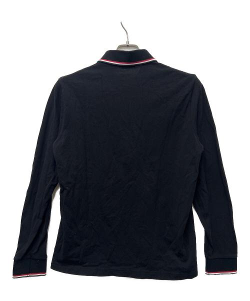 MONCLER（モンクレール）MONCLER (モンクレール) 長袖ポロシャツ ブラック サイズ:Ｌの古着・服飾アイテム