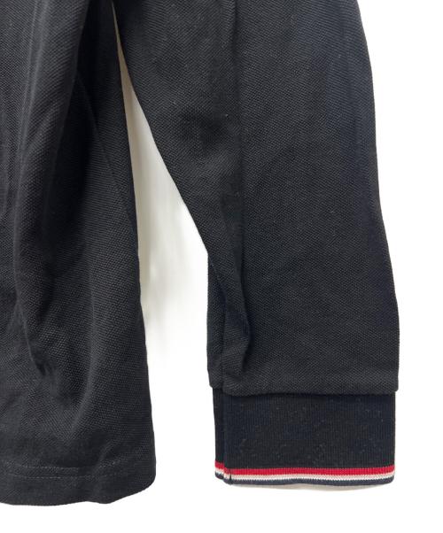 MONCLER（モンクレール）MONCLER (モンクレール) 長袖ポロシャツ ブラック サイズ:Ｌの古着・服飾アイテム