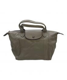 LONGCHAMP（ロンシャン）の古着「レザー2WAYバッグ」｜グレー