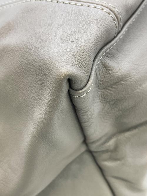 LONGCHAMP（ロンシャン）LONGCHAMP (ロンシャン) レザー2WAYバッグ グレーの古着・服飾アイテム