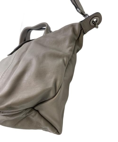 LONGCHAMP（ロンシャン）LONGCHAMP (ロンシャン) レザー2WAYバッグ グレーの古着・服飾アイテム