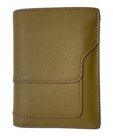 MARNI（マルニ）の古着「サフィアーノカーフスキンミニウォレット」｜ベージュ