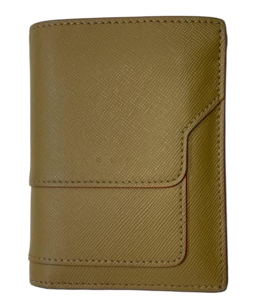 MARNI（マルニ）MARNI (マルニ) サフィアーノカーフスキンミニウォレット ベージュの古着・服飾アイテム