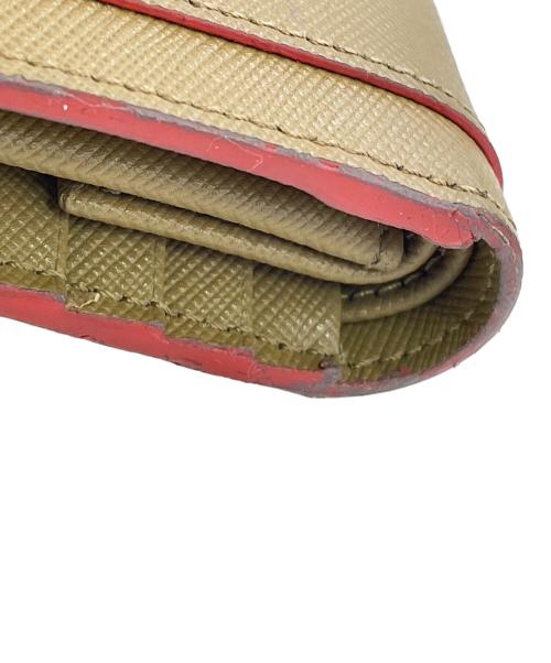 MARNI（マルニ）MARNI (マルニ) サフィアーノカーフスキンミニウォレット ベージュの古着・服飾アイテム