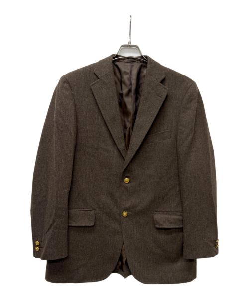 J.PRESS（ジェイプレス）J.PRESS (ジェイプレス) 金釦3Bテーラードジャケット ブラウン サイズ:Ｌの古着・服飾アイテム