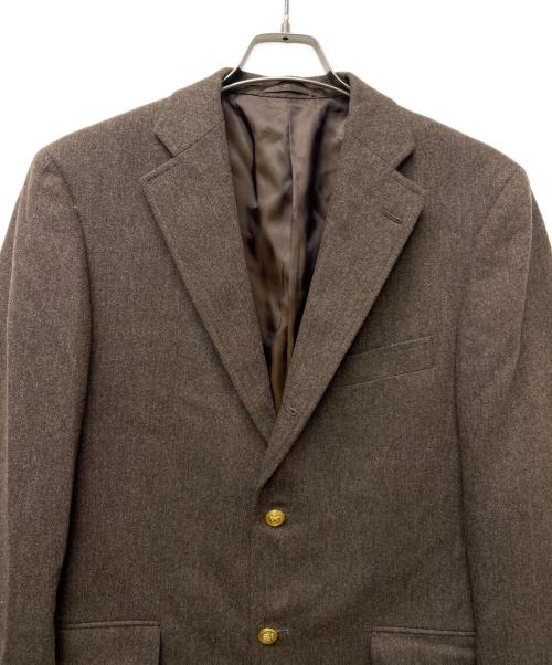 J.PRESS（ジェイプレス）J.PRESS (ジェイプレス) 金釦3Bテーラードジャケット ブラウン サイズ:Ｌの古着・服飾アイテム