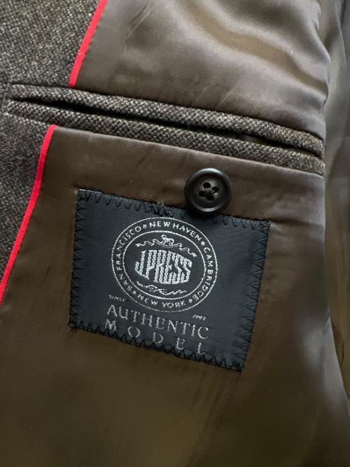 J.PRESS（ジェイプレス）J.PRESS (ジェイプレス) 金釦3Bテーラードジャケット ブラウン サイズ:Ｌの古着・服飾アイテム