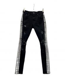 AMIRI（アミリ）の古着「サイドラインダメージ加工スキニーデニム」｜ブラック