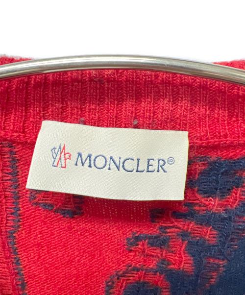 MONCLER（モンクレール）MONCLER (モンクレール) セーター レッド×ネイビー サイズ:Ｓの古着・服飾アイテム