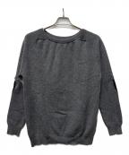 Saint Laurent Parisサンローランパリ）の古着「エルボーパッチカシミヤニット」｜グレー