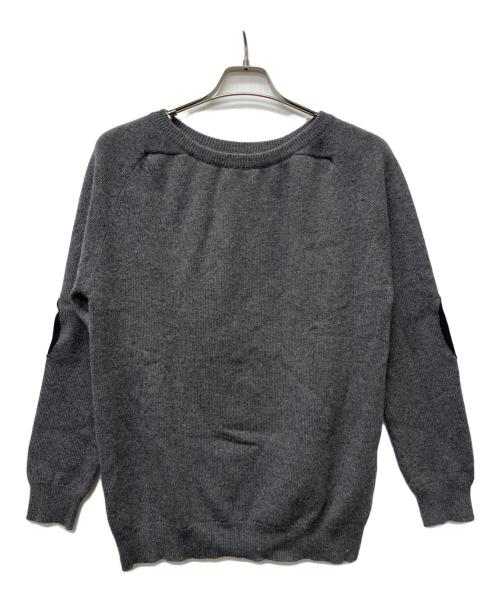 Saint Laurent Paris（サンローランパリ）Saint Laurent Paris (サンローランパリ) エルボーパッチカシミヤニット グレー サイズ:Ｓの古着・服飾アイテム
