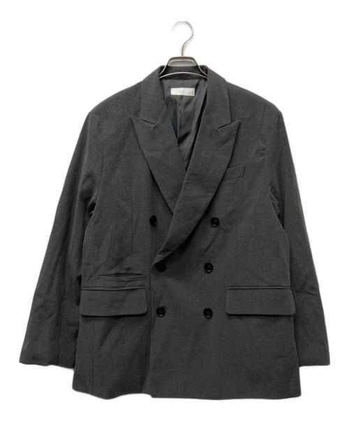 LUENNA（ルエナ）LUENNA (ルエナ) オーバーサイズ ダブルブレステッド ジャケット グレー サイズ:Ｍの古着・服飾アイテム