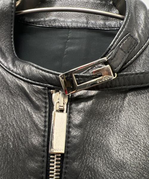 GUCCI（グッチ）GUCCI (グッチ) ライダースジャケット ブラック サイズ:４０の古着・服飾アイテム