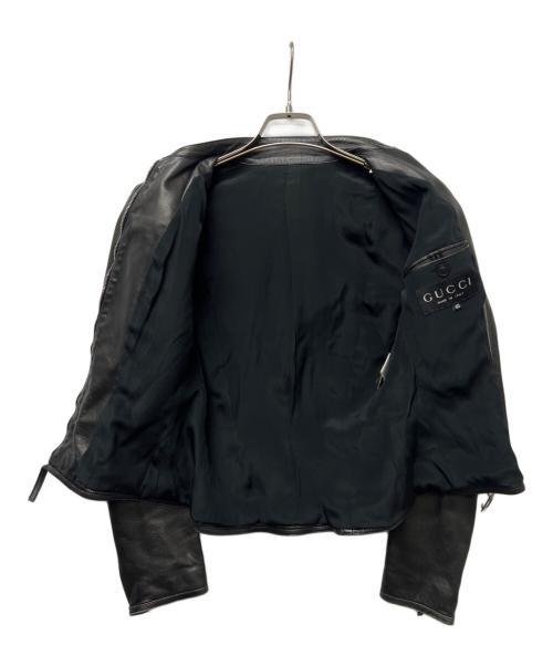 GUCCI（グッチ）GUCCI (グッチ) ライダースジャケット ブラック サイズ:４０の古着・服飾アイテム