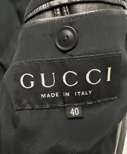 GUCCI（グッチ）GUCCI (グッチ) ライダースジャケット ブラック サイズ:４０の古着・服飾アイテム
