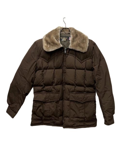 TEMPCO（テンプコ）TEMPCO (テンプコ) ファー衿ダウンジャケット ブラウン サイズ:４８の古着・服飾アイテム