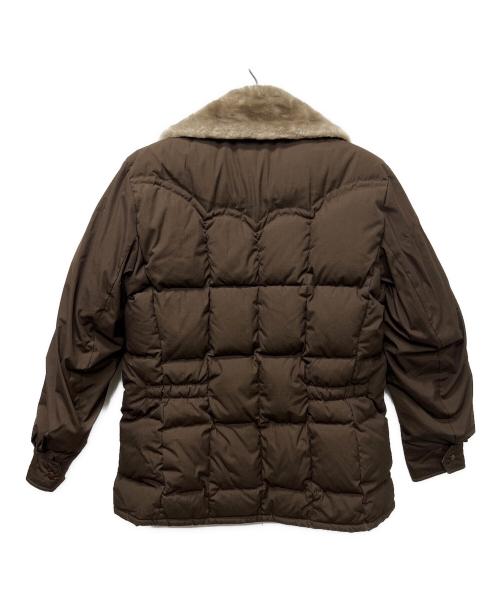 TEMPCO（テンプコ）TEMPCO (テンプコ) ファー衿ダウンジャケット ブラウン サイズ:４８の古着・服飾アイテム