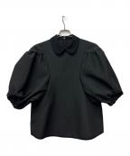 machattマチャット）の古着「キルティングブラウス」｜ブラック