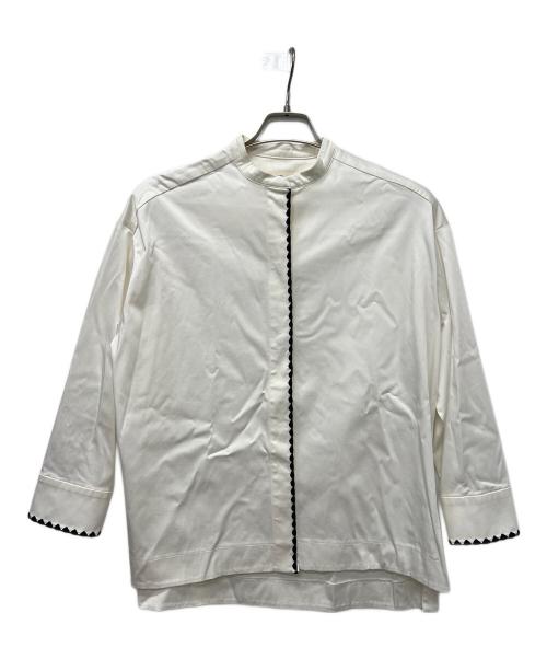 YORI（ヨリ）YORI (ヨリ) 長袖ブラウス アイボリー×ブラック サイズ:３６の古着・服飾アイテム