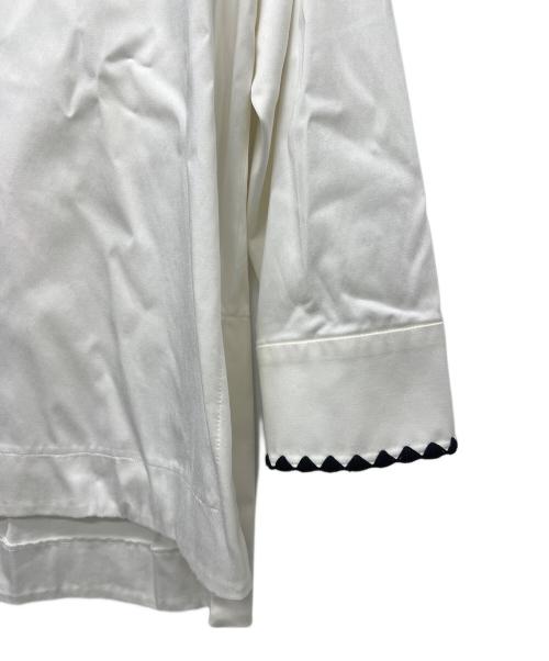 YORI（ヨリ）YORI (ヨリ) 長袖ブラウス アイボリー×ブラック サイズ:３６の古着・服飾アイテム