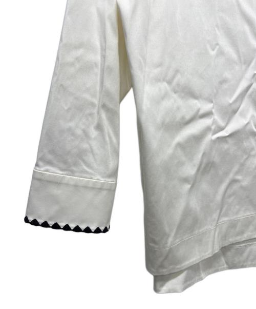 YORI（ヨリ）YORI (ヨリ) 長袖ブラウス アイボリー×ブラック サイズ:３６の古着・服飾アイテム