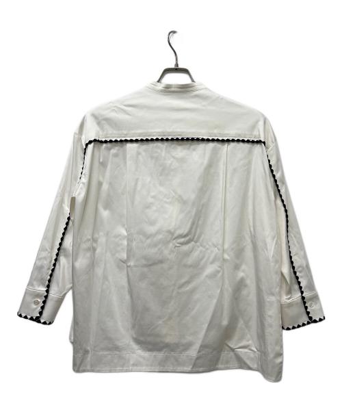 YORI（ヨリ）YORI (ヨリ) 長袖ブラウス アイボリー×ブラック サイズ:３６の古着・服飾アイテム