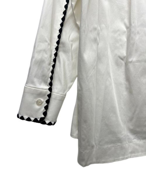 YORI（ヨリ）YORI (ヨリ) 長袖ブラウス アイボリー×ブラック サイズ:３６の古着・服飾アイテム