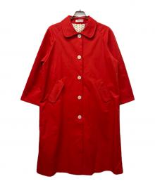 machiko jinto（マチコ ジント）の古着「丸襟ロングコート」｜レッド
