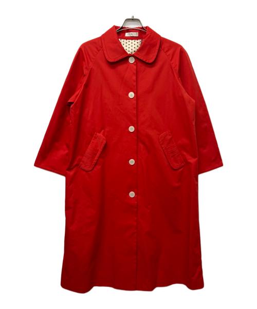 machiko jinto（マチコ ジント）machiko jinto (マチコ ジント) 丸襟ロングコート レッド サイズ:Ｌの古着・服飾アイテム