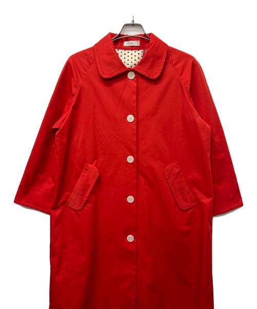 machiko jinto（マチコ ジント）machiko jinto (マチコ ジント) 丸襟ロングコート レッド サイズ:Ｌの古着・服飾アイテム