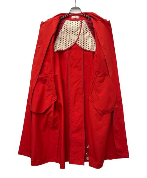 machiko jinto（マチコ ジント）machiko jinto (マチコ ジント) 丸襟ロングコート レッド サイズ:Ｌの古着・服飾アイテム