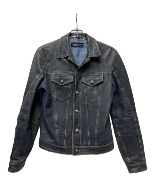 JACOB COHEN（ヤコブコーエン）JACOB COHEN (ヤコブコーエン) レザージャケット ネイビー サイズ:４６の古着・服飾アイテム