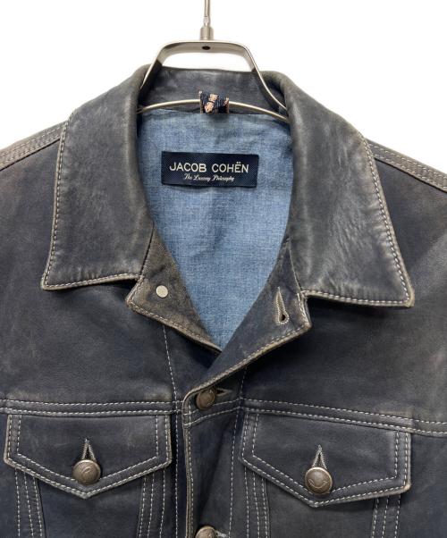 JACOB COHEN（ヤコブコーエン）JACOB COHEN (ヤコブコーエン) レザージャケット ネイビー サイズ:４６の古着・服飾アイテム