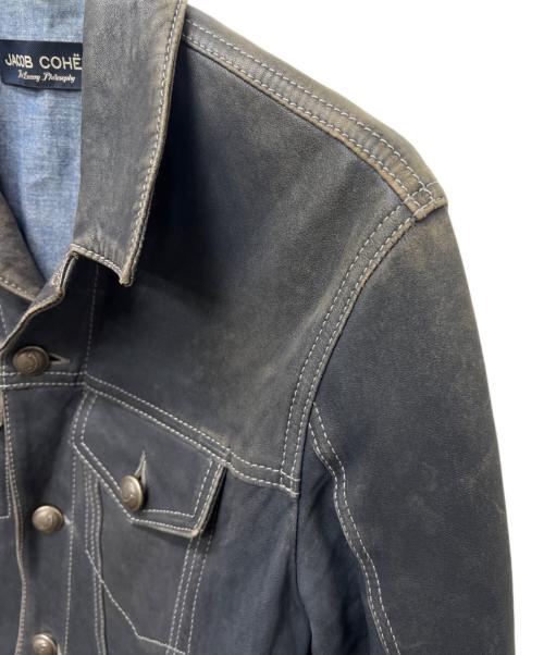 JACOB COHEN（ヤコブコーエン）JACOB COHEN (ヤコブコーエン) レザージャケット ネイビー サイズ:４６の古着・服飾アイテム