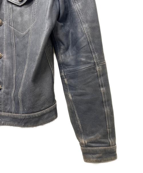 JACOB COHEN（ヤコブコーエン）JACOB COHEN (ヤコブコーエン) レザージャケット ネイビー サイズ:４６の古着・服飾アイテム